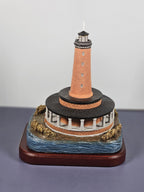 Lefton Lost Lights Franks Island Lighthouse Figurine With Certificate Of Authent