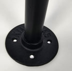 7" Black Industrial Pipe Shelf Bracket – Heavy-Duty Industrial Style