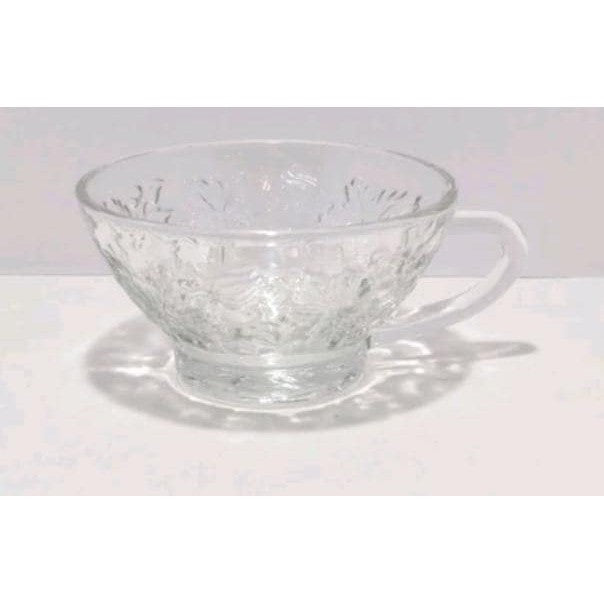 Princess House Fantasia Cup Poinsettia Crystal Pedestal Glass