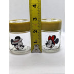 Vintage Walt Disney Mickey & Minnie Mouse Salt & Pepper Glass Shaker Set