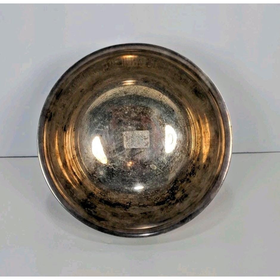 Vintage Webster Wilcox Silver Plated Oval Bowl Trinket Dish