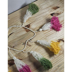 Yarn Tassel Garland Multicolor Decor Yellow Pink Green
