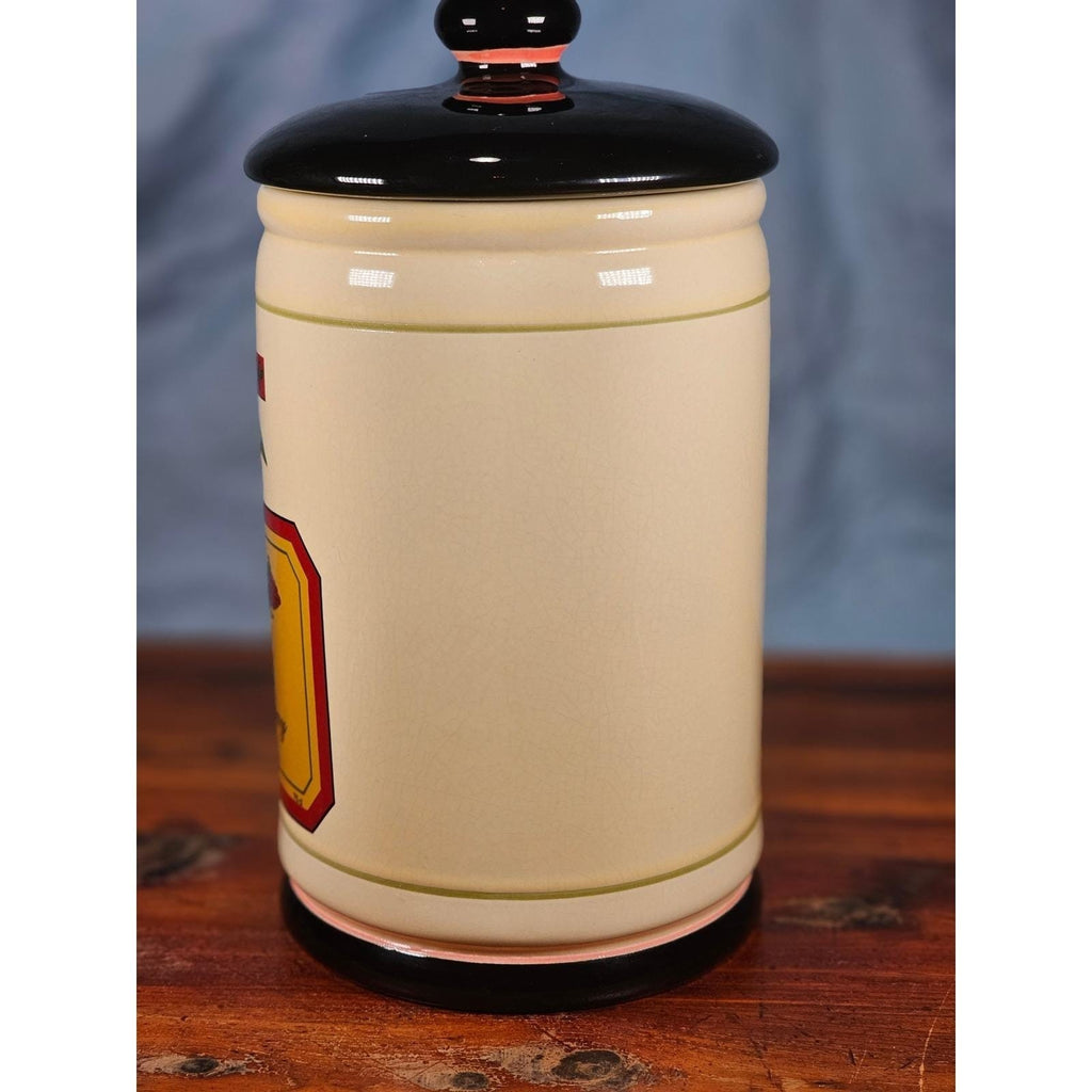 Vintage OGGI Chardonnay Wine Ceramic Canister With Lid 10 In