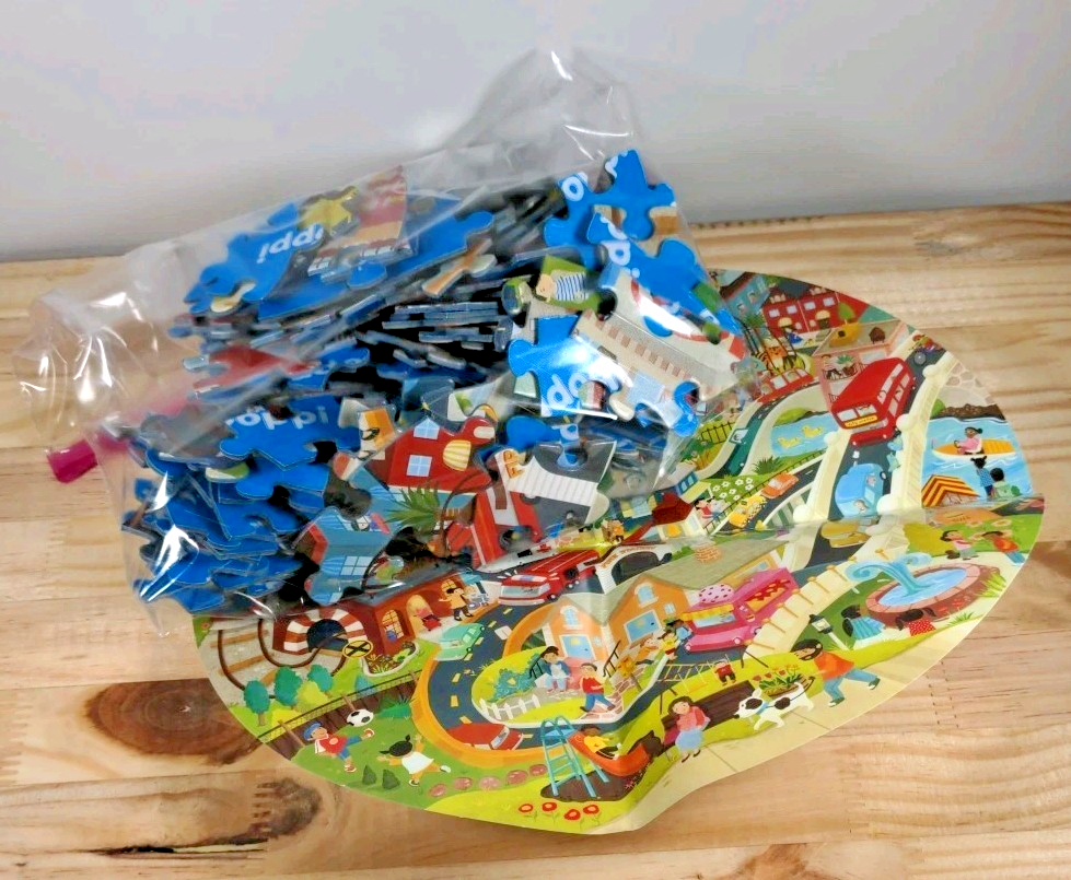 Boppi Kids 150-Piece City Life Round Jigsaw Puzzle — Complete, Used