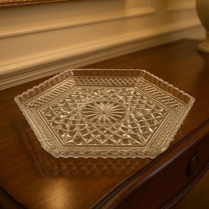 Anchor Hocking Wexford Footed Glass Dish 7.5 Inch Candy Bowl