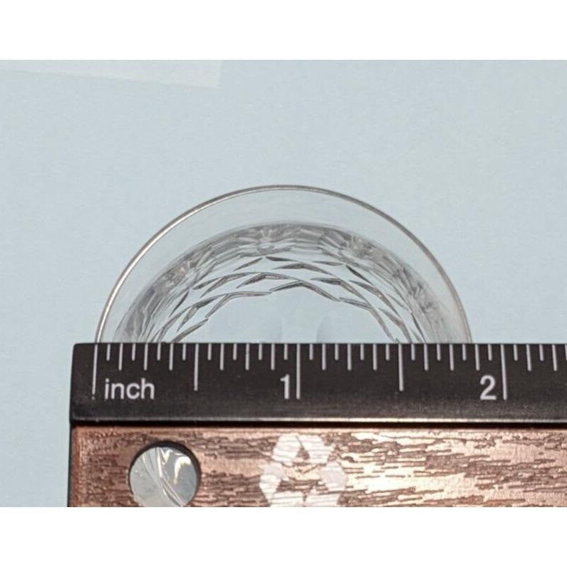 Crystal Cut Cordial Glasses Set of 2 Stemmed 5 Inch