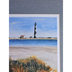Framed Coastal Lighthouse Print End of Summer Lena Dennis Beach Art