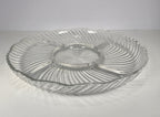Crystal Clear Studios 11 1/4" Ashford Platter – Swirl Pattern Clear Glass
