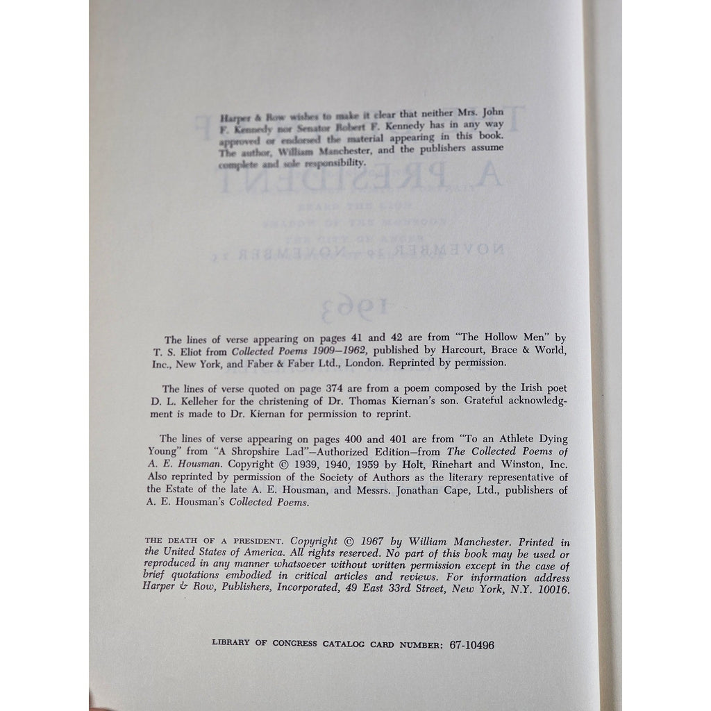 The Death of a President 1967 HC DJ William Manchester JFK Book