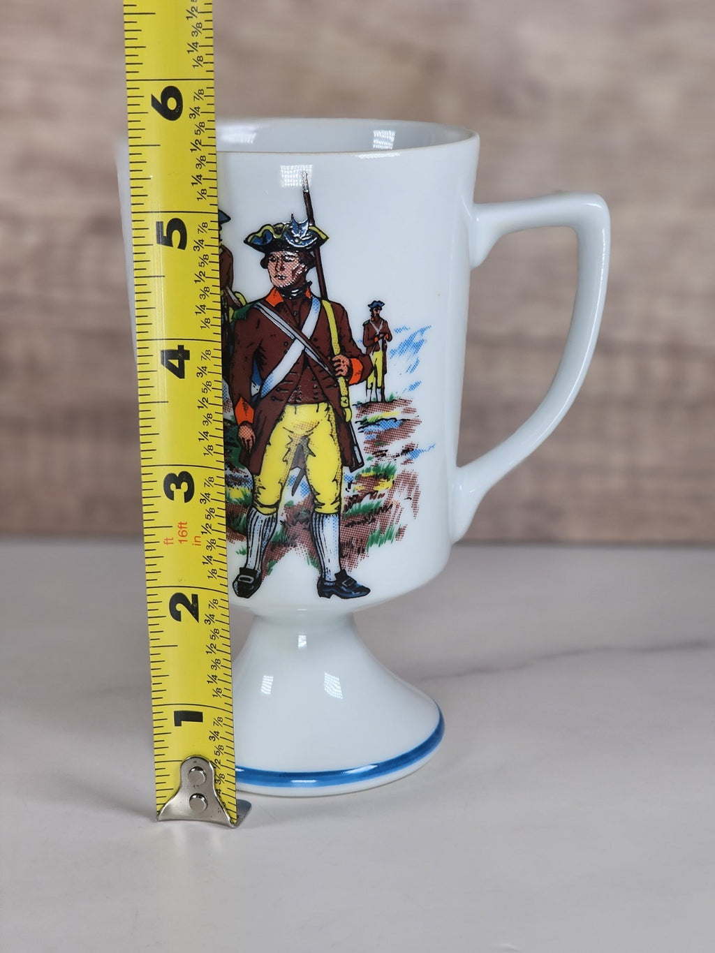 VTG Colonial Fred Roberts Co Footed Coffee Mug — American Revolutionary War