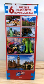 TCG Photo Gallery Family Pack 6 Pack Puzzles Sure Lock NEW SEALED