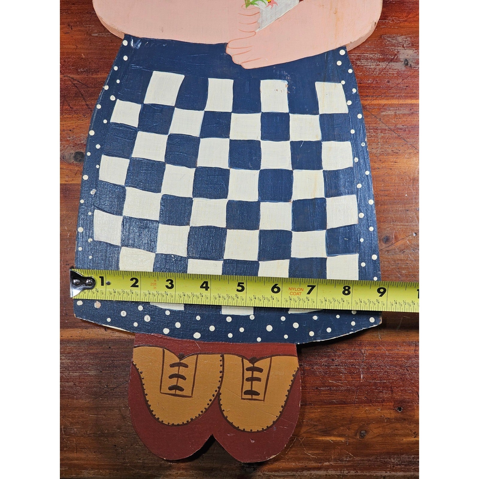 Vintage Folk Art Wooden Grandma Wall Decor Hand Painted 22 x 9