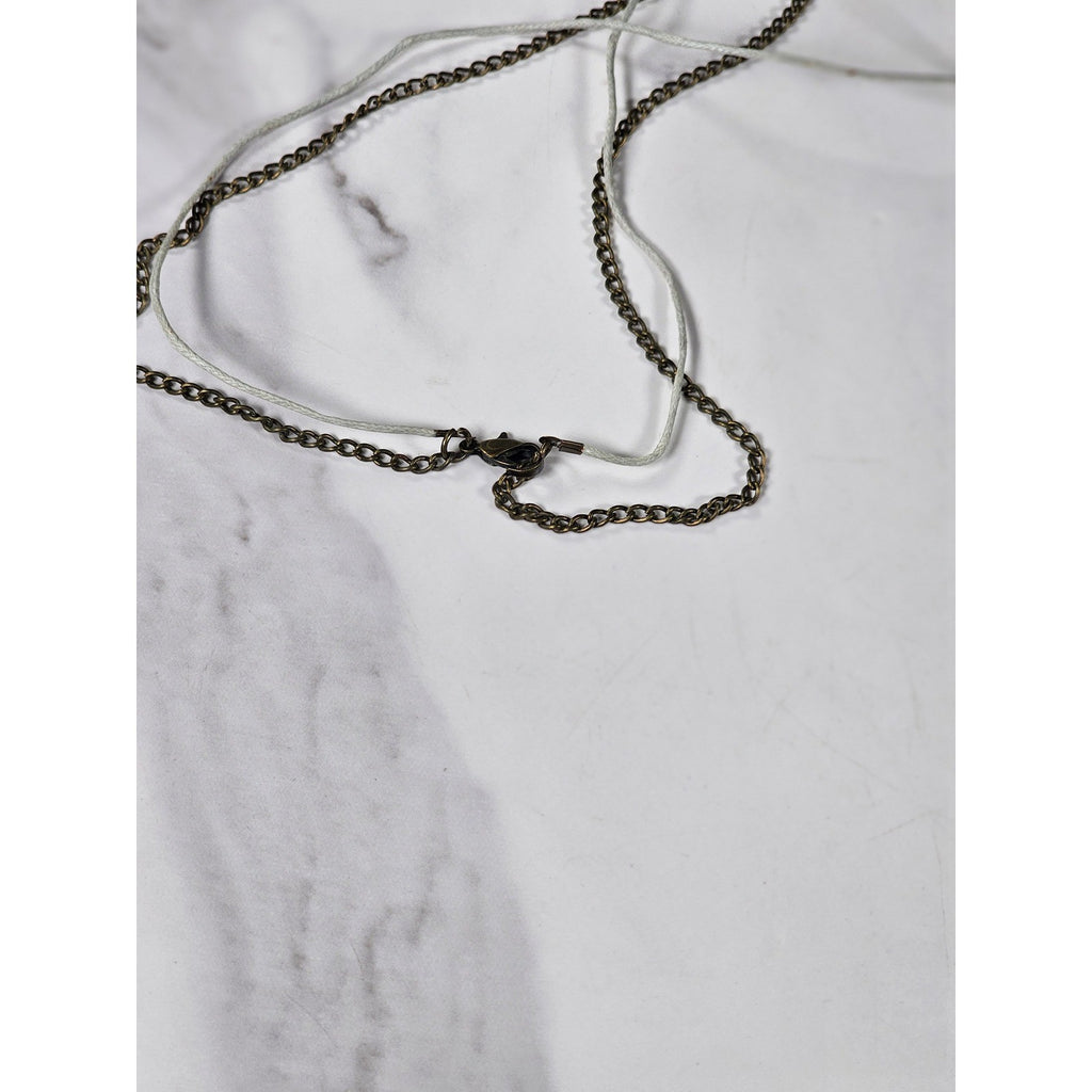 Vintage Pocket Watch Necklace Rocking Horse Charm Long Chain