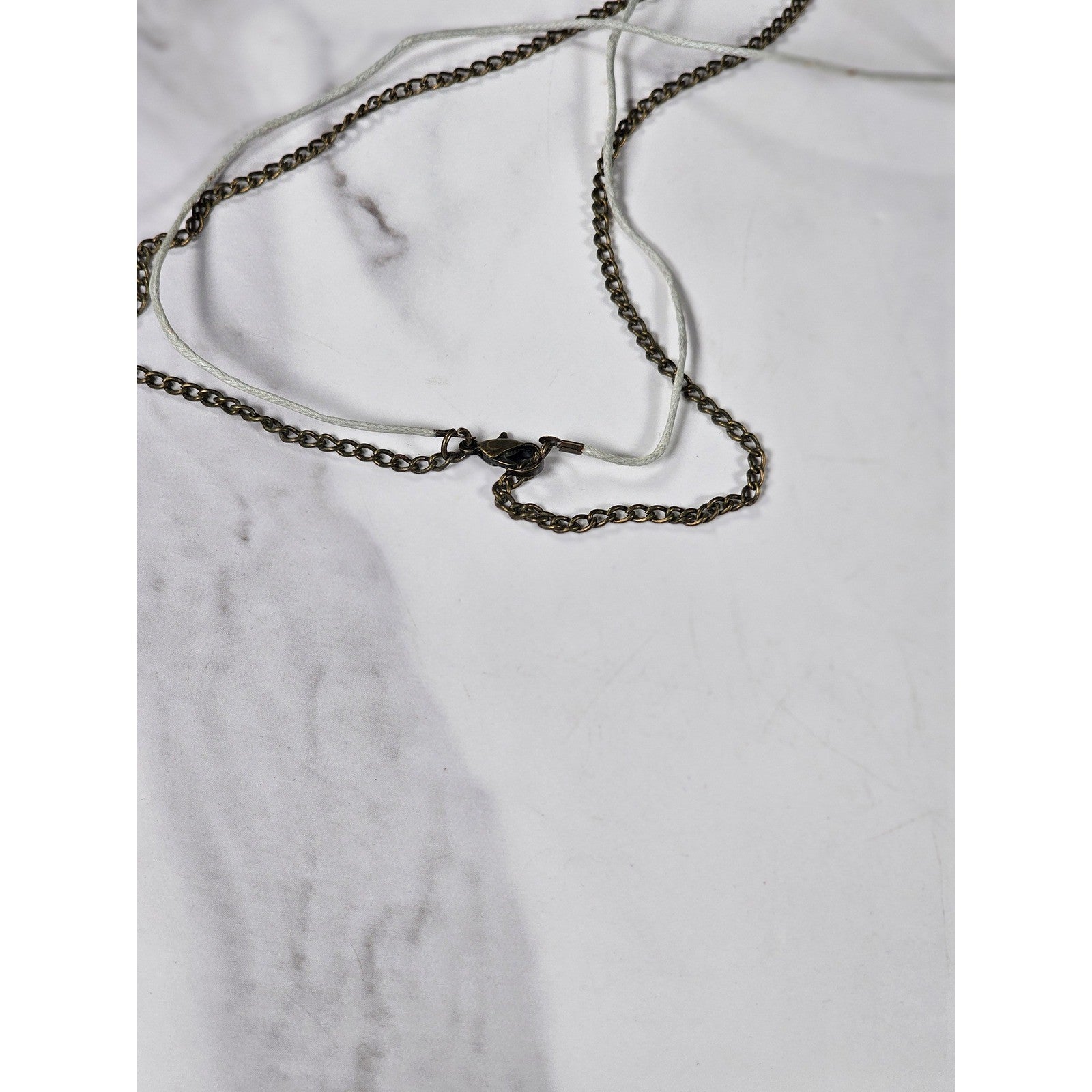 Vintage Pocket Watch Necklace Rocking Horse Charm Long Chain