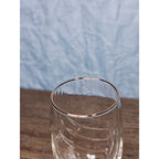Vintage Blue Stem Wine Glasses Set of 2 Gold Rim Clear Bowl 8 Inch
