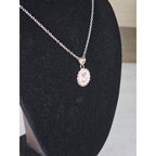 Vintage Sterling Silver Love Heart Pendant Necklace Scalloped Edge