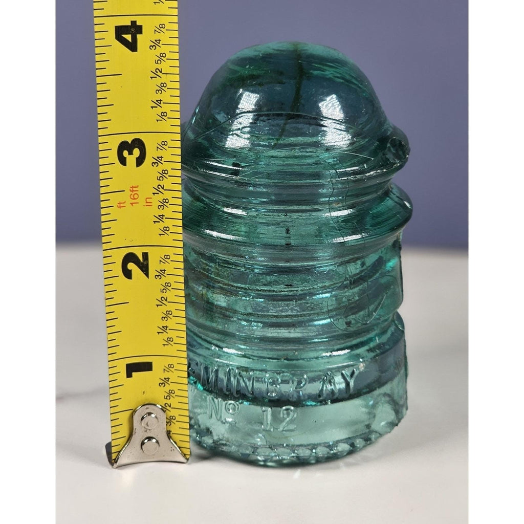 Vintage Hemingray No 12 Glass Insulator Aqua May 2 1893 Patent