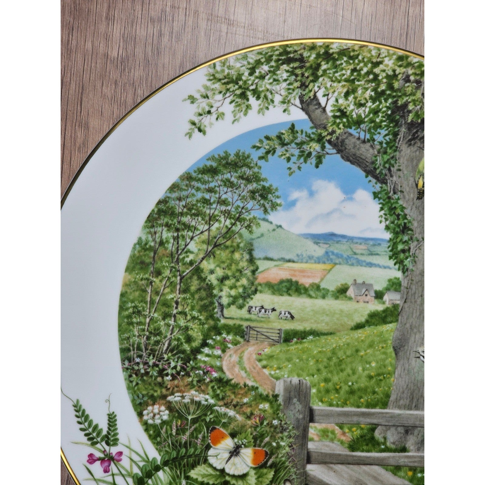Vintage Franklin Porcelain Plate A Country Path in May Peter Barrett 9 Inch