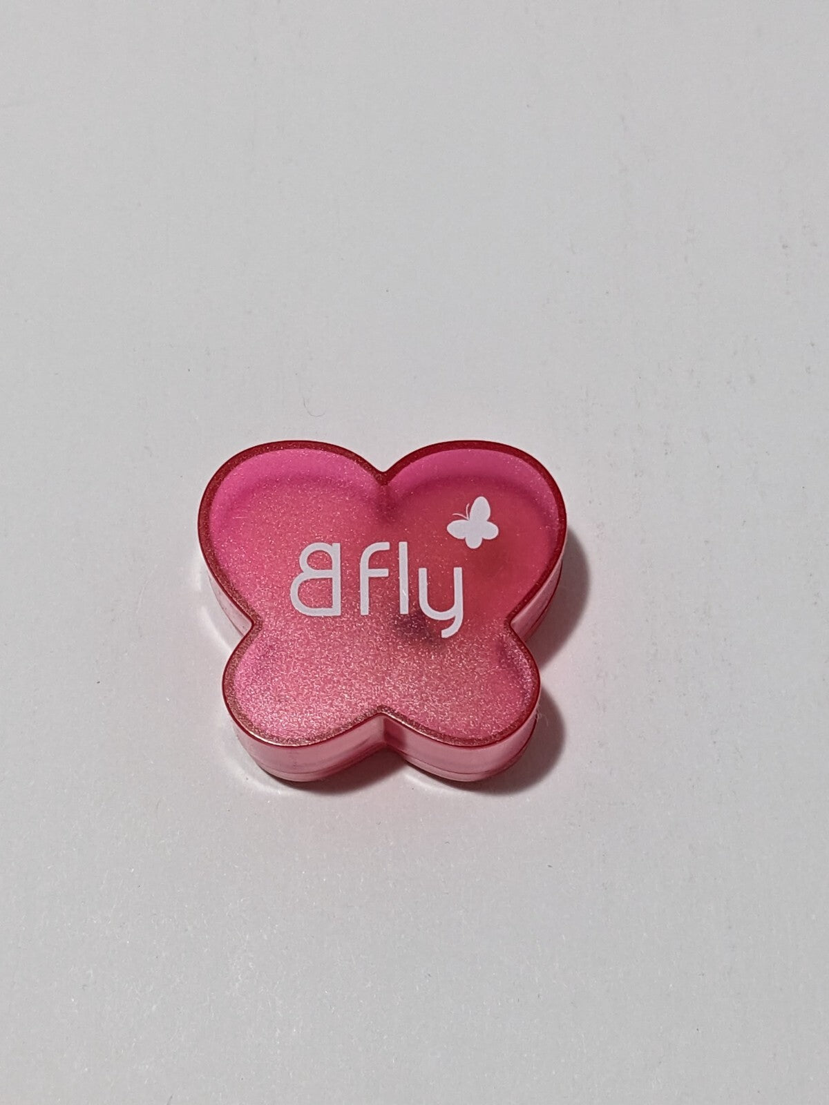 Bfly 10k Gold Fuchsia Stone Butterfly Pendant with Case