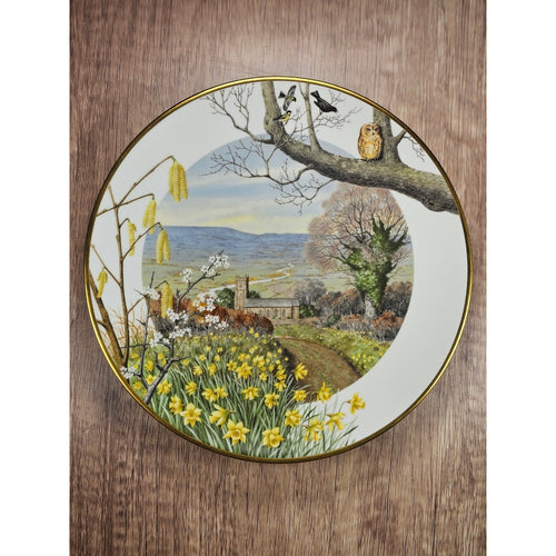 Franklin Porcelain Country Church in March Plate by Peter Barrett 1979