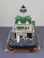 Lefton Lost Lights Bridgeport Harbor Lighthouse Figurine With Tin & COA