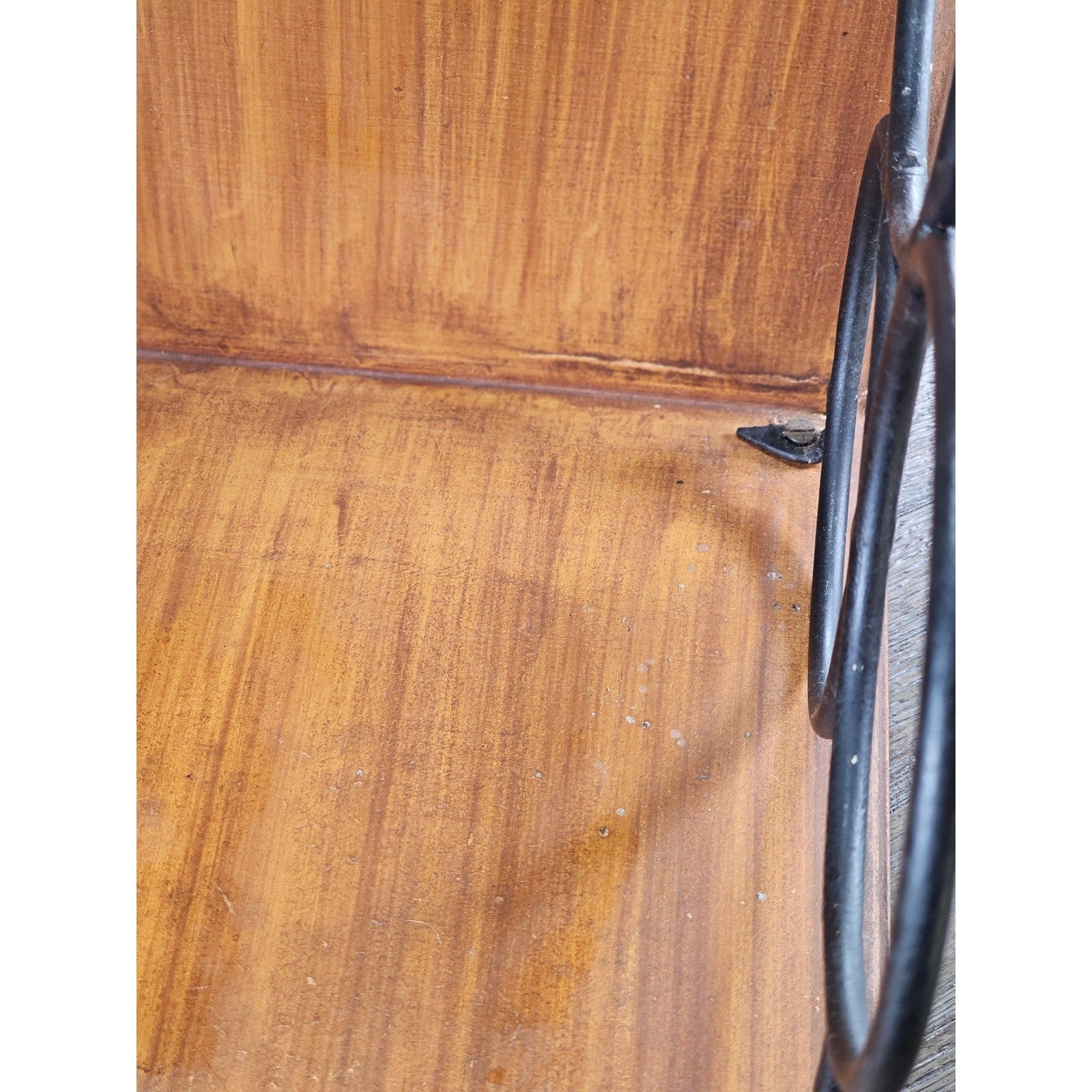 Vintage Wood & Metal Wine Bottle Holder | 3-Bottle Countertop Wine Rack