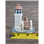 Miniature Lighthouse Resin Figurine Coastal Nautical Decor 3.5"