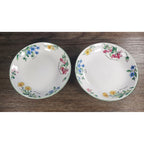 Vintage Majesticware Geranium Floral Bowls Set of 2 Sue Zipkin 8 Inch