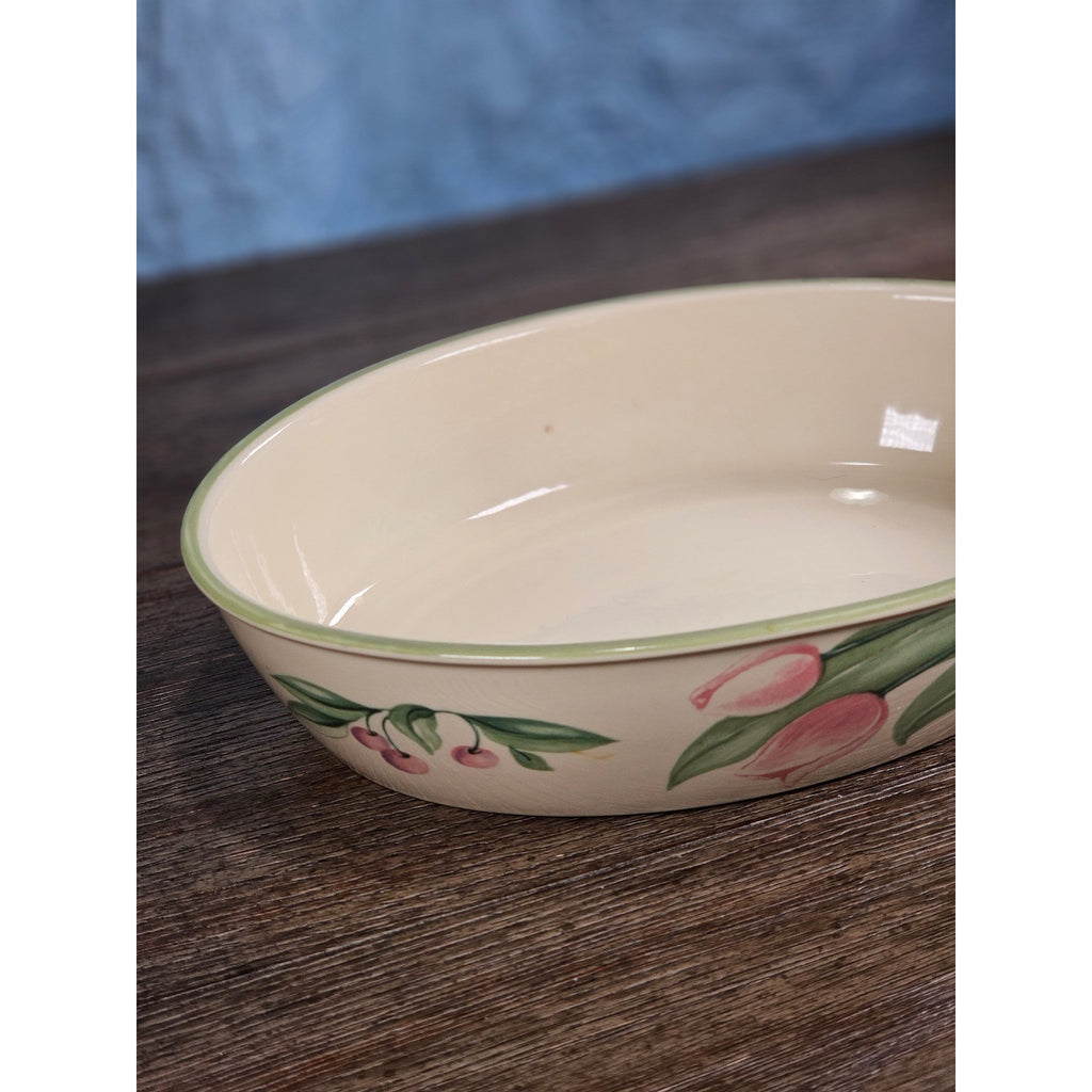 Vintage Pfaltzgraff Floral Oval Baking Dish Oven Microwave Safe USA