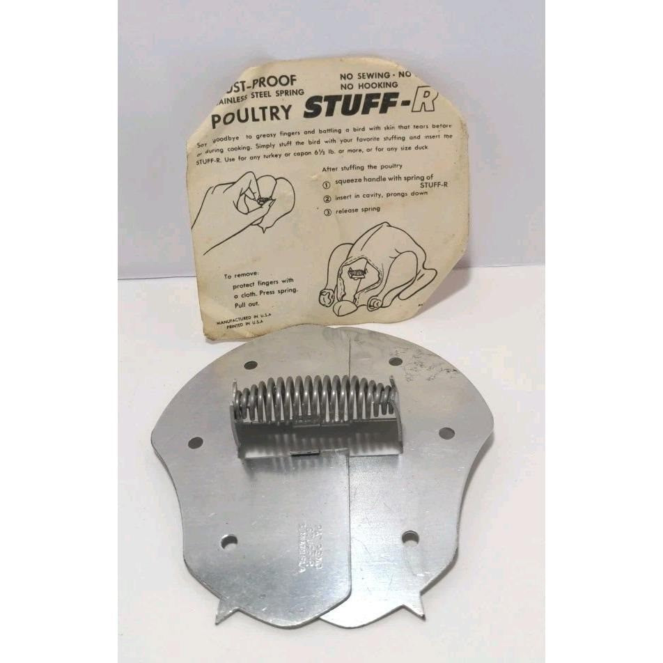 Vintage Poultry Stuffer Stainless Steel Kitchen Tool