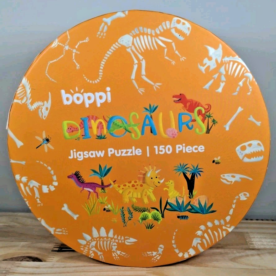 New Boppi Kids 150 pcs Round "Dinosaurs" Jigsaw Puzzle by Laura Watson Sealed