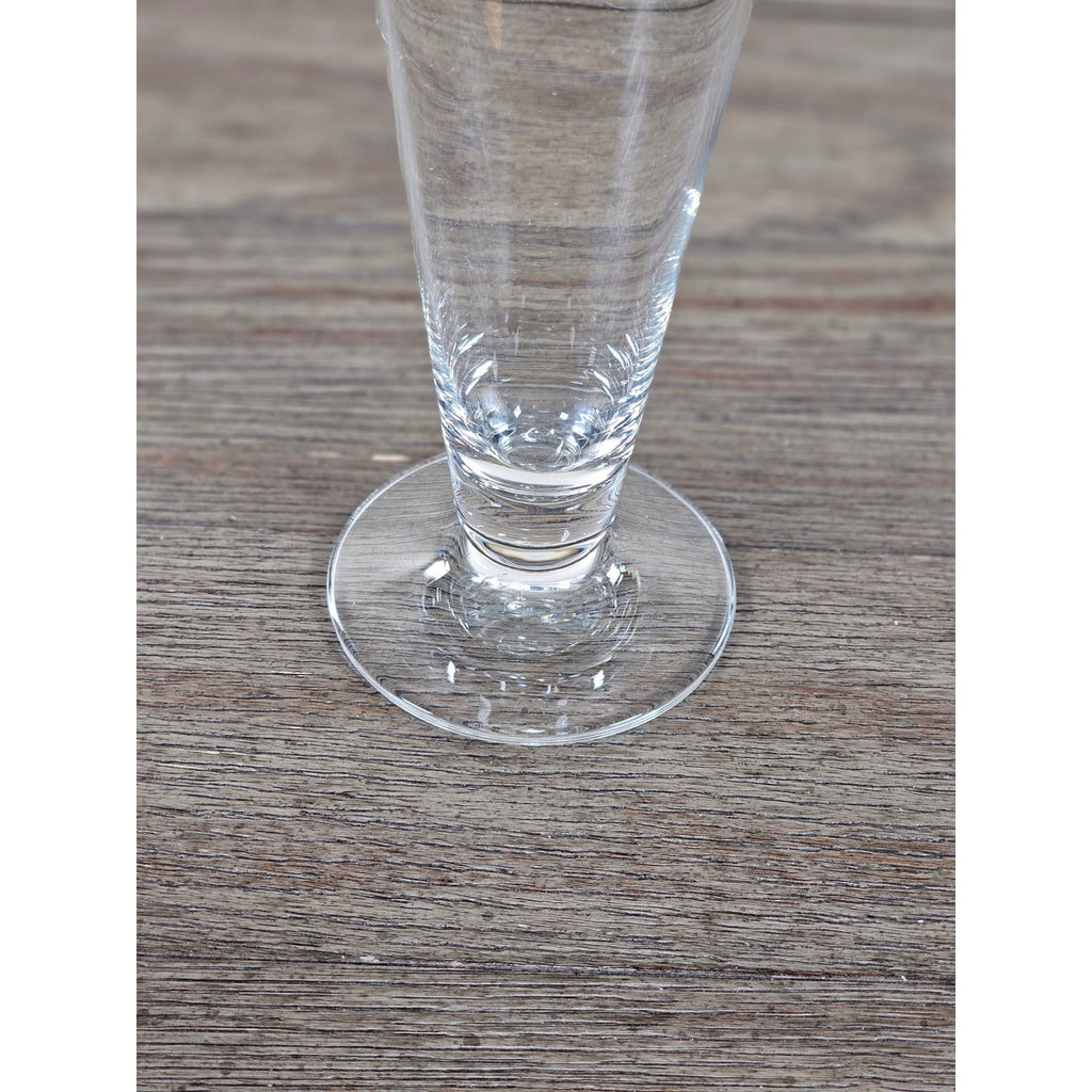 Vintage Clear Pilsner Glass 9" Tall Stemmed Beer Glass