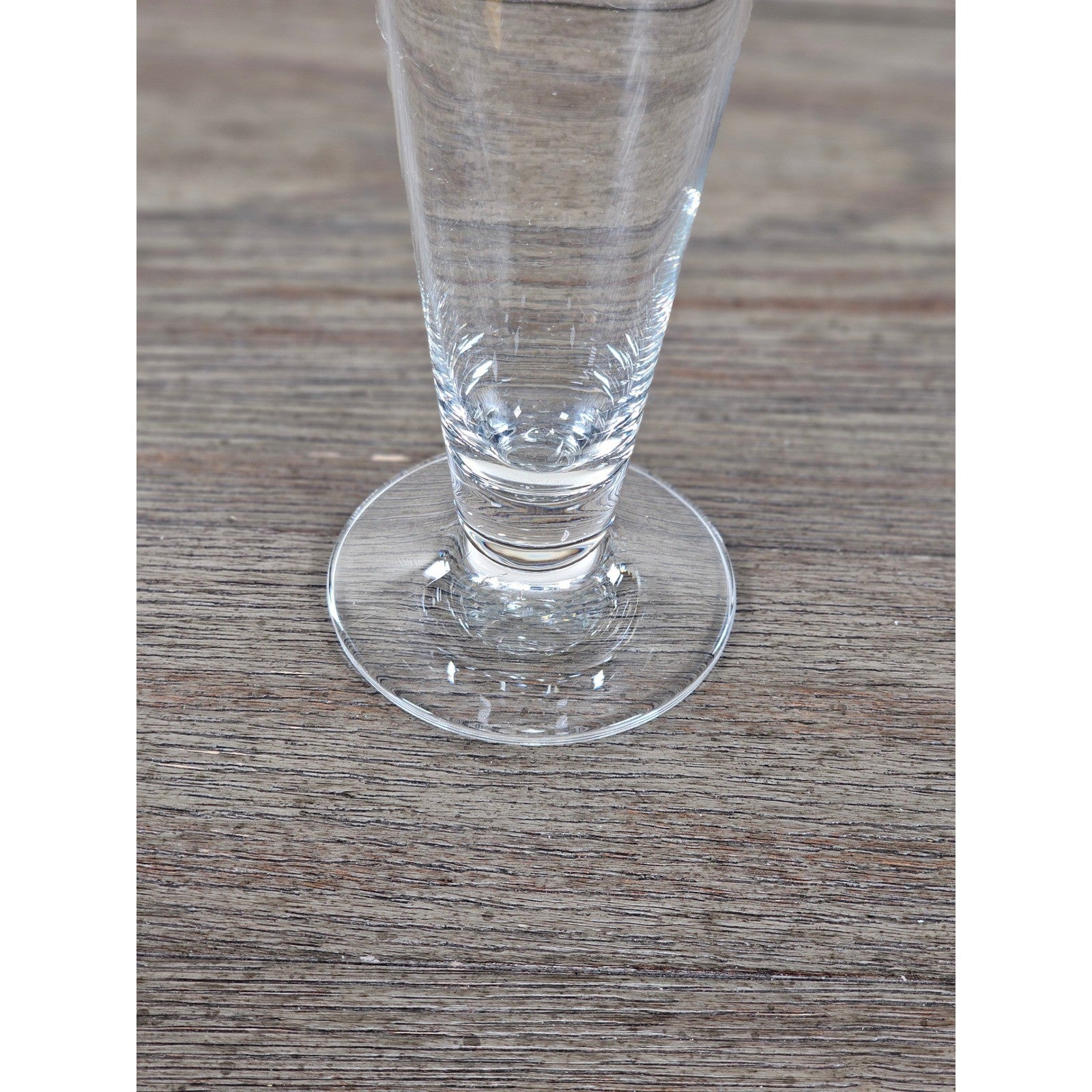 Vintage Clear Pilsner Glass 9" Tall Stemmed Beer Glass