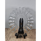 Vintage Clear Pressed Glass Oval Serving Platter Fluted Glass Dish