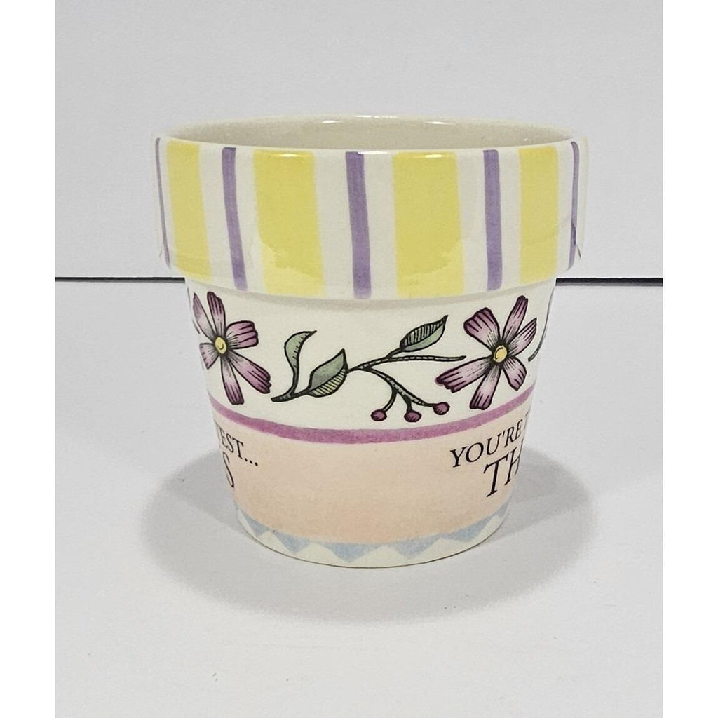 Vintage Russ Berrie Flower Pot You're the Greatest Planter
