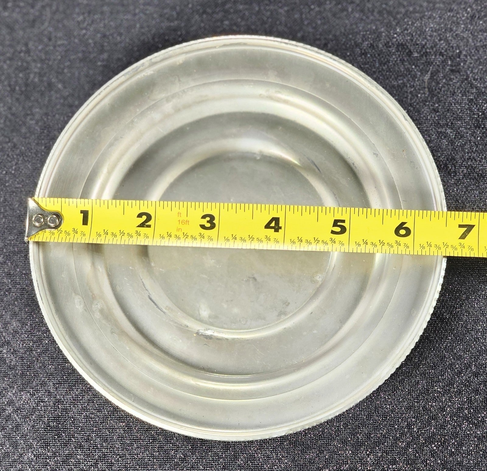 MCM Vintage BW Buenilum Hand Forged Hammered Aluminum Plate 6 1/2" Collectible