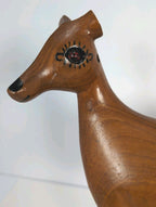 Hand Carved Wood Deer Book Ends – Rustic Wildlife Decorative Accents