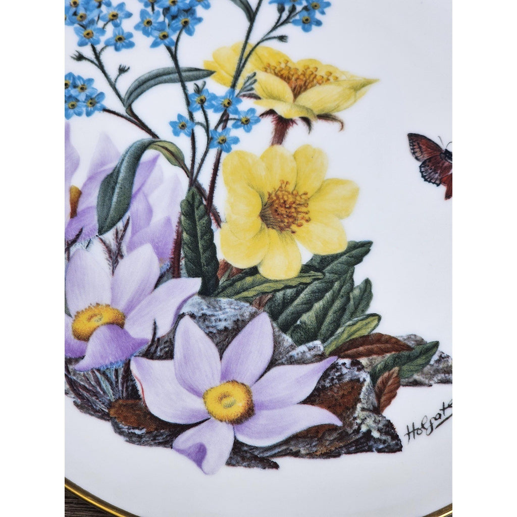 1978 Alaskan Wildflowers Plate Franklin Porcelain Sierra Club