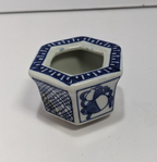 Small Cobalt Blue Japanese Porcelain Pot 2″ × 2.5″
