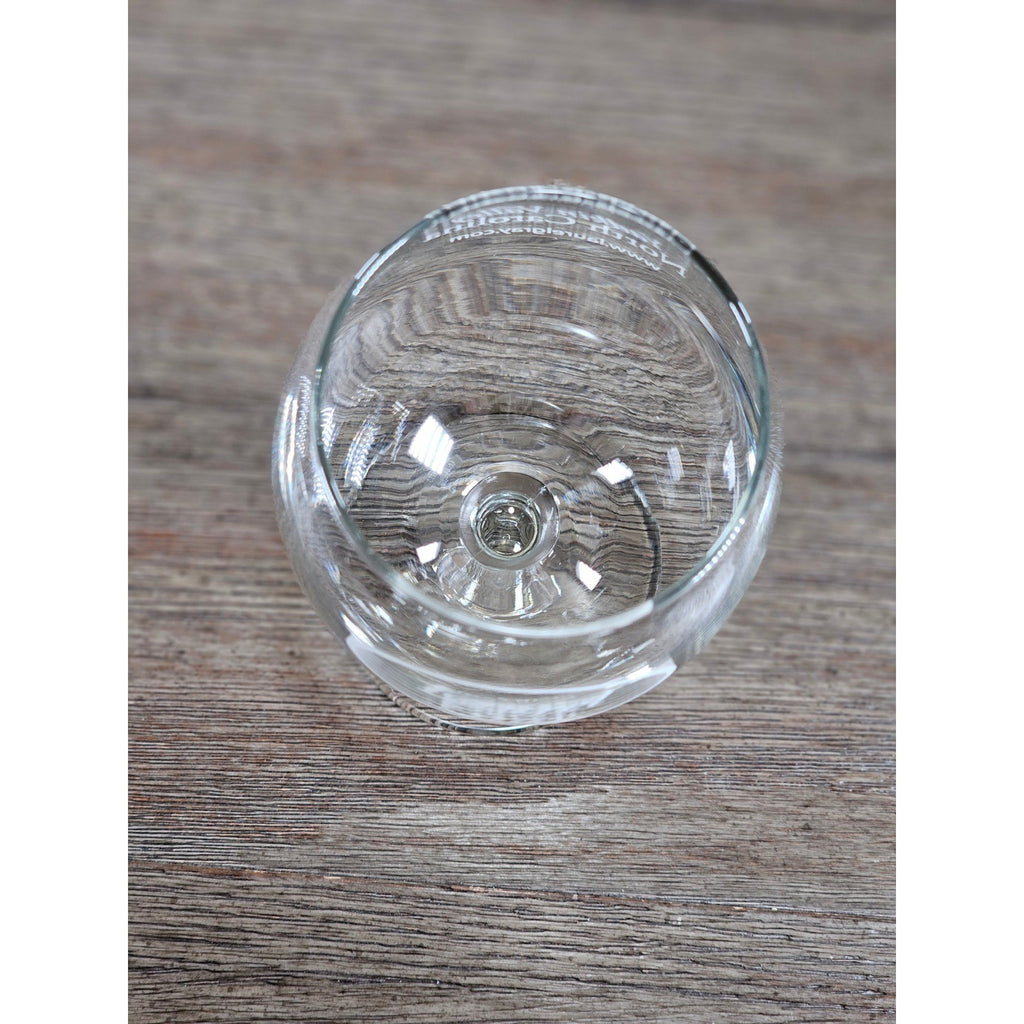 Laurel Gray Vineyards Wine Glass 7" Etched Stemware
