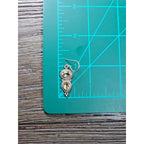 Vintage 925 Sterling Silver Citrine Drop Earrings Teardrop Dangle