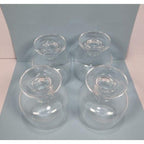 Vintage Whiskey Glasses Set of 4 Clear Barware Rocks Glasses