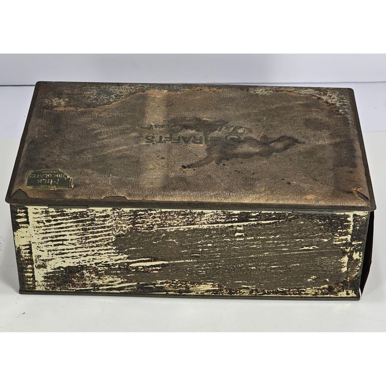 Schraffts Chocolate Tin Trinket Chest Vintage Advertising Box
