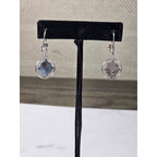 Vintage Sterling Silver Drop Earrings Ornate Dangle Design