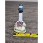 Resin Lighthouse Figurine Coastal Decor Mini Lighthouse Nautical Accent