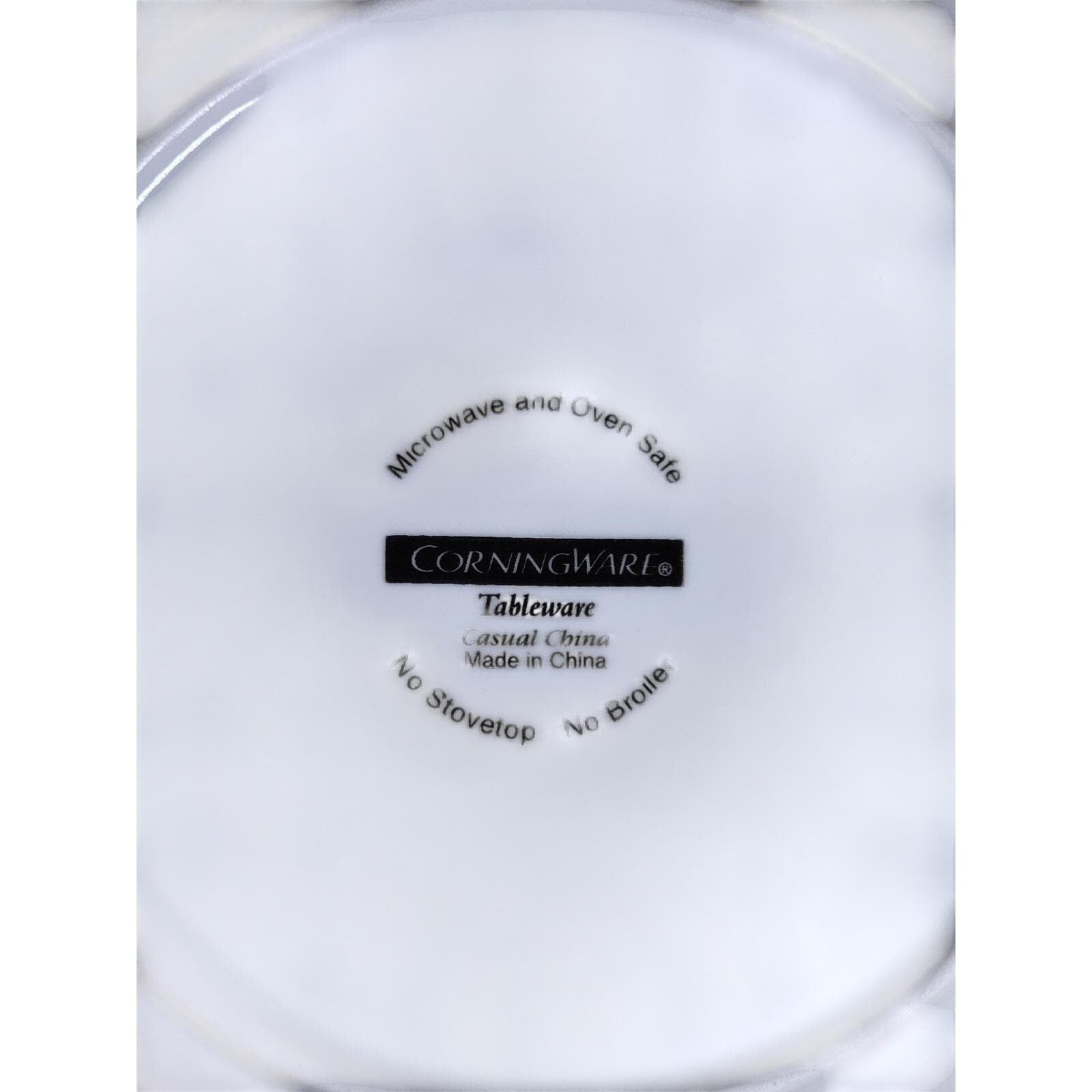 CorningWare French White Ribbed Plates Set of 2 8.25 Inch Salad Plates