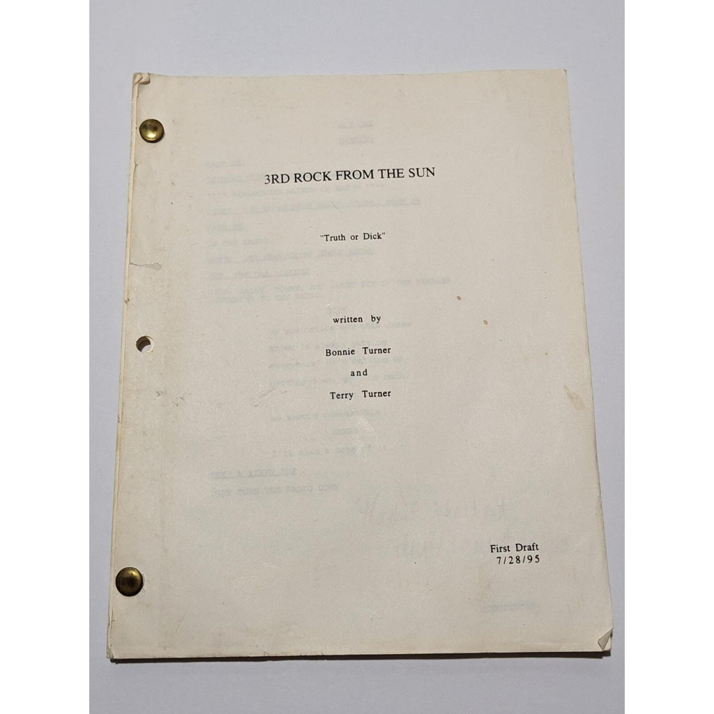 Vintage 3rd Rock from the Sun Script First Draft 1995 TV Memorabilia