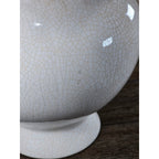 Vintage White Crackle Glaze Vase 12.5in Farmhouse Display