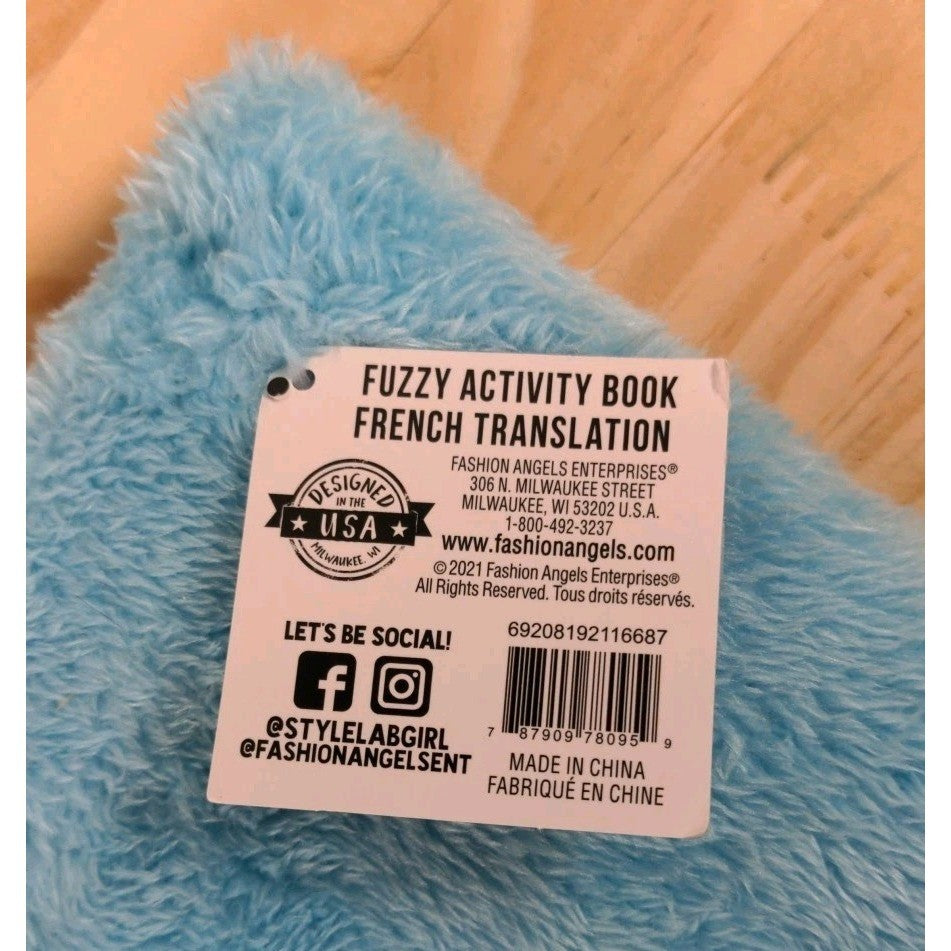 Blue Fuzzy Llama Journal – Plush Notebook – 80 Pages – Kids Cute Stationery