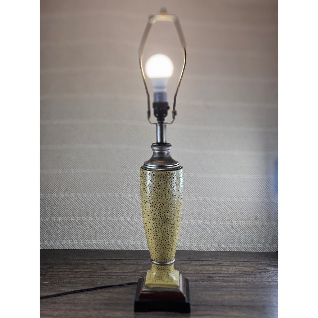 Vintage Textured Table Lamp 28.5" Tall Speckled Cream Base